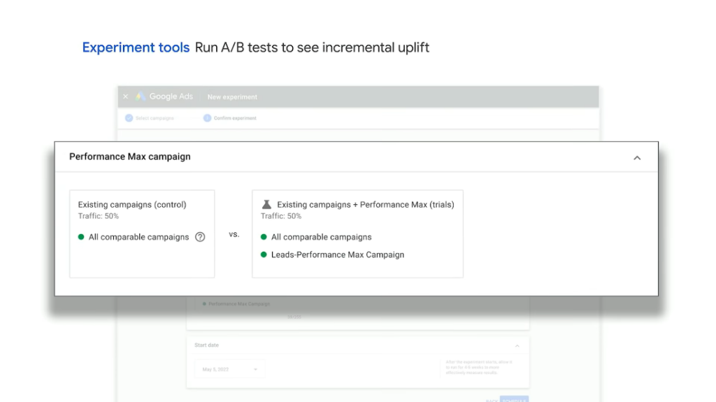 Finally, we can do A/B testing in Performance Max campaigns - Google Marketing Live Keynote 2022